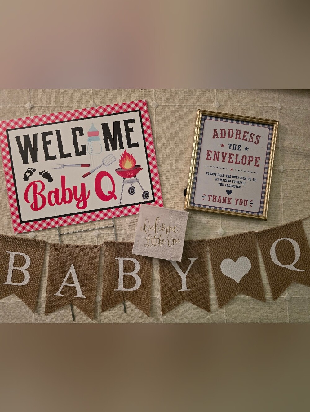 Baby Q Shower Decor